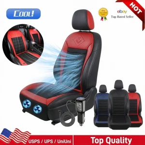 Car Front Seat Fresh Summer Cooling Chair Cover Cushion Air Fan Ventilation 12V
