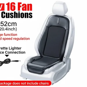 Car Seat Cooler Pad 16-Fan Car Seat Cooling Cushion with Massage 12V Ventilated