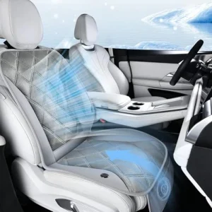 Cooling Car Seat Cushion Ventilated Car Seat Cover with 3-Speed 1 Fan Gray